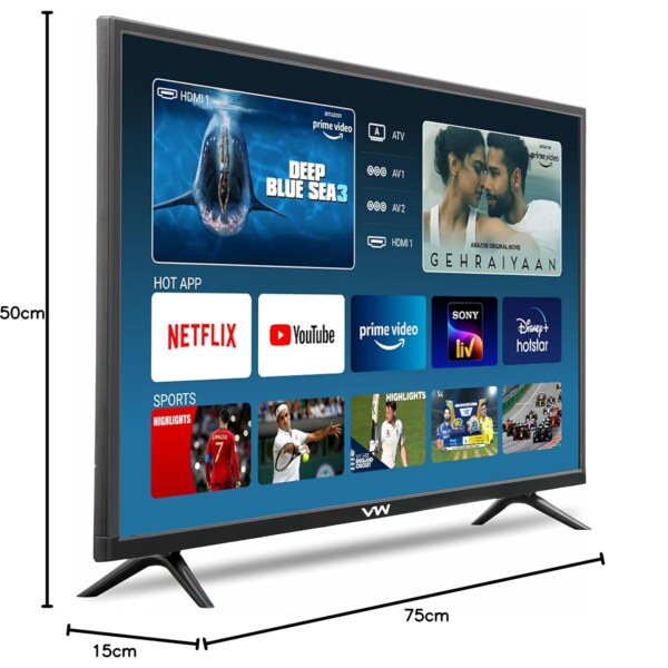 VW 32 inch Frameless Series HD Android Smart LED TV (VW32S)